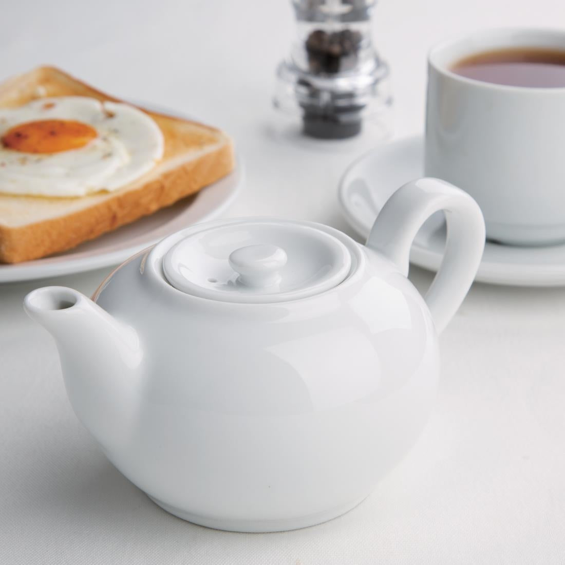 Olympia Whiteware Teapots 426ml (4 Pack) (Pack of 4) • PAS-CB473