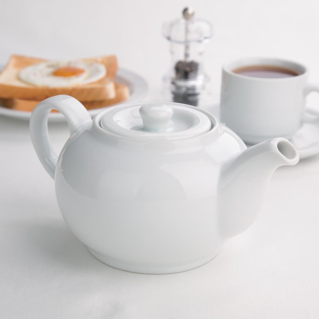 Olympia Whiteware Teapots 852ml (4 Pack) (Pack of 4) • PAS-CB474