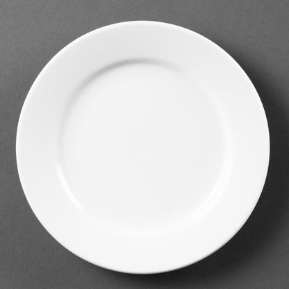 Olympia Whiteware Wide Rimmed Plate - 165mm (12 Pack) (165(Ø)mm | Pack Quantity: 12) • PAS-CB478