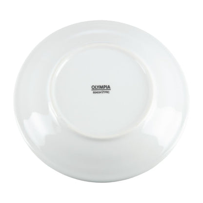 Olympia Whiteware Wide Rimmed Plate - 165mm (12 Pack) (165(Ø)mm | Pack Quantity: 12) • PAS-CB478