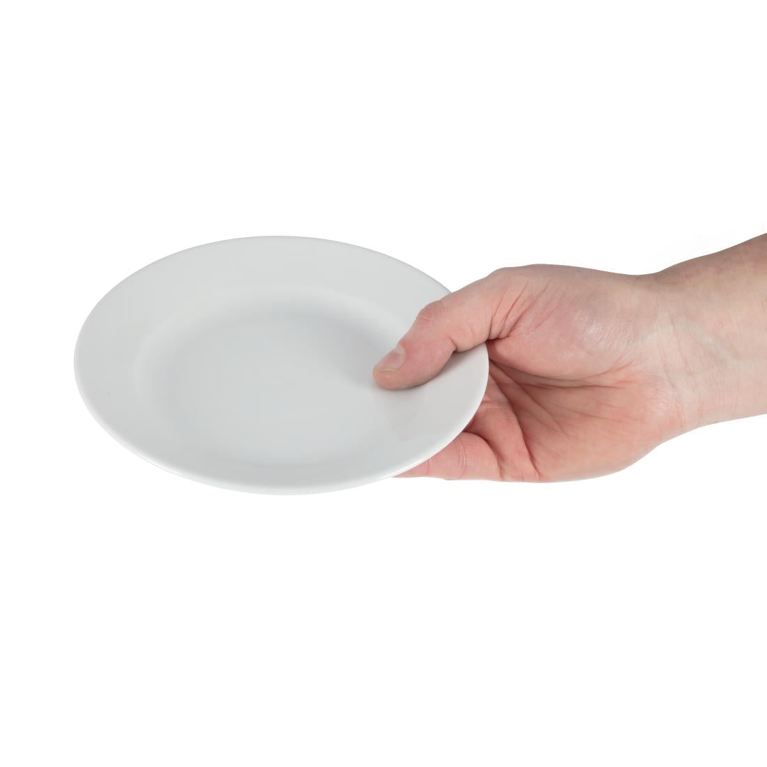 Olympia Whiteware Wide Rimmed Plate - 165mm (12 Pack) (165(Ø)mm | Pack Quantity: 12) • PAS-CB478