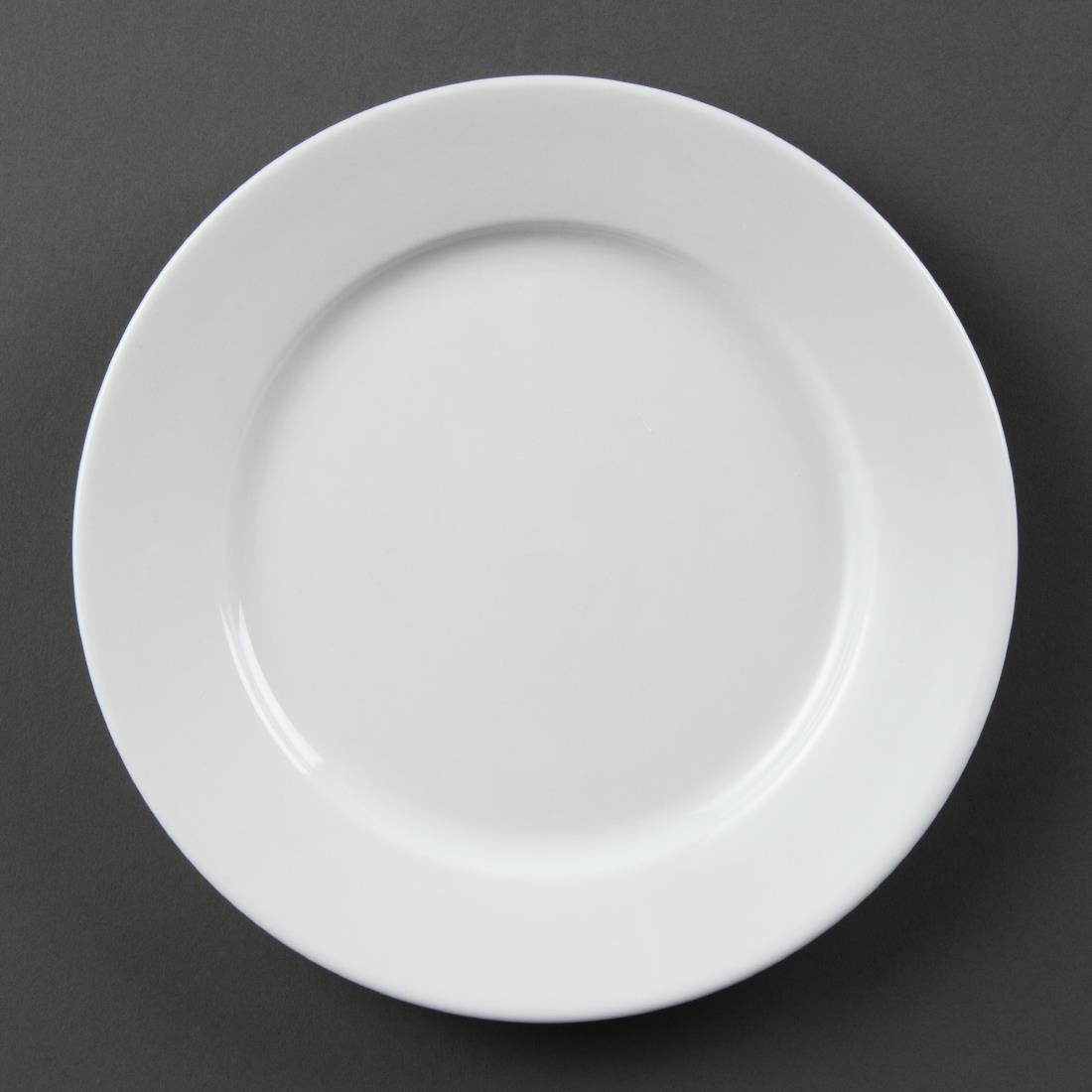 Olympia Whiteware Wide Rimmed Plates 202mm (12 Pack) (Pack of 12) • PAS-CB479