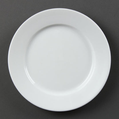 Olympia Whiteware Wide Rimmed Plates 202mm (12 Pack) (Pack of 12) • PAS-CB479