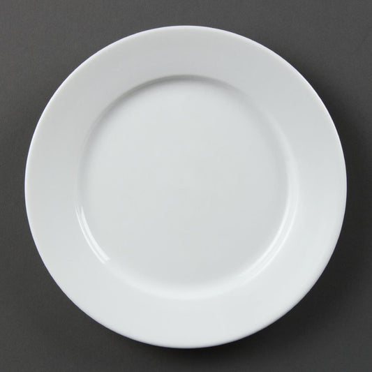 Olympia Whiteware Wide Rimmed Plates 202mm (12 Pack) (Pack of 12) • PAS-CB479