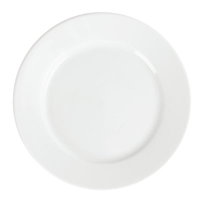Olympia Whiteware Wide Rimmed Plate - 200mm (12 Pack) (202(Ø)mm | Pack Quantity: 12) • PAS-CB479