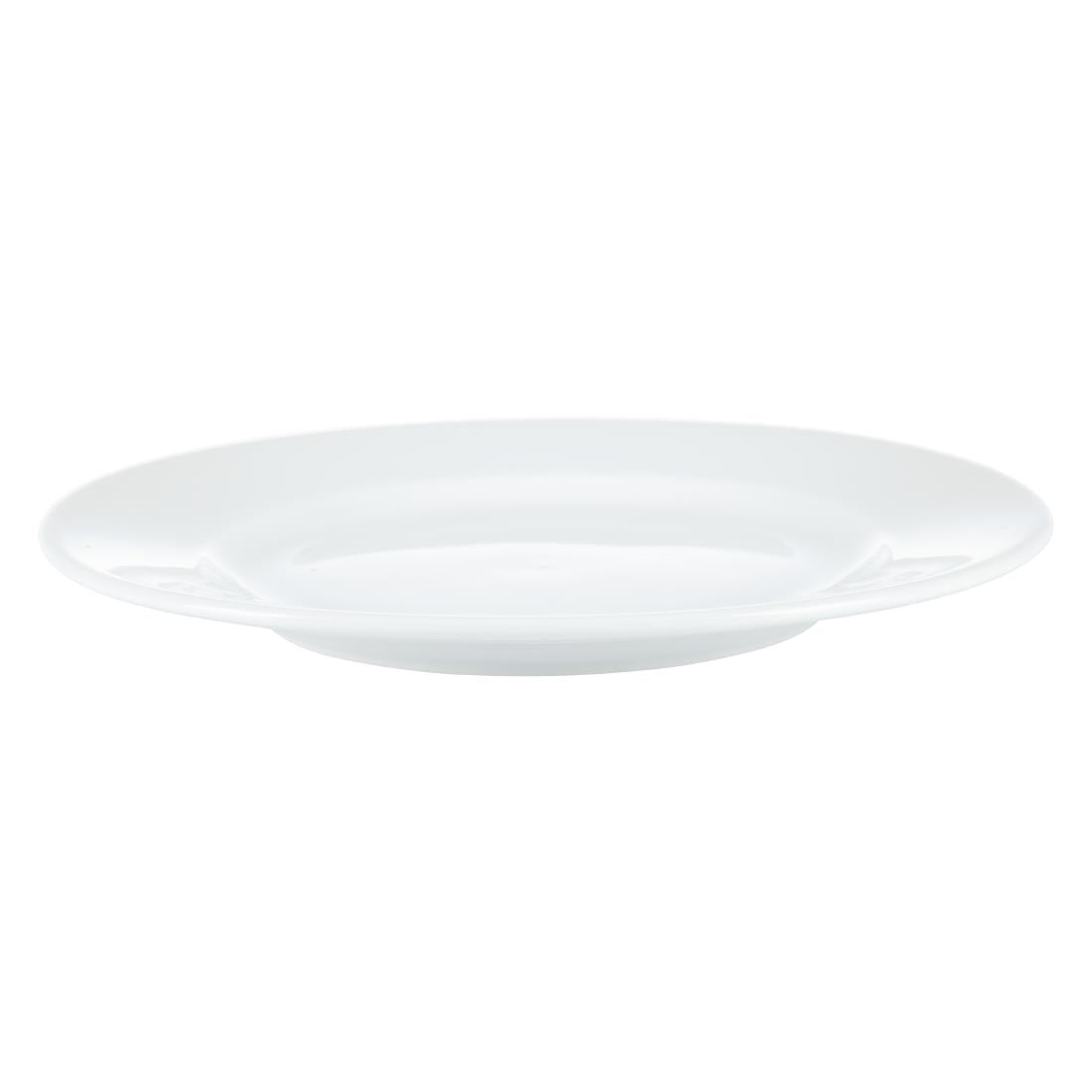 Olympia Whiteware Wide Rimmed Plate - 200mm (12 Pack) (202(Ø)mm | Pack Quantity: 12) • PAS-CB479