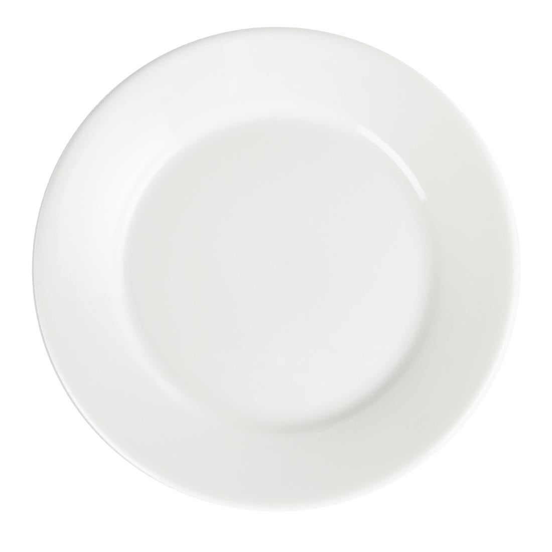 Olympia Whiteware Wide Rimmed Plate - 230mm (12 Pack) (230mm. Pack quantity: 12) • PAS-CB480