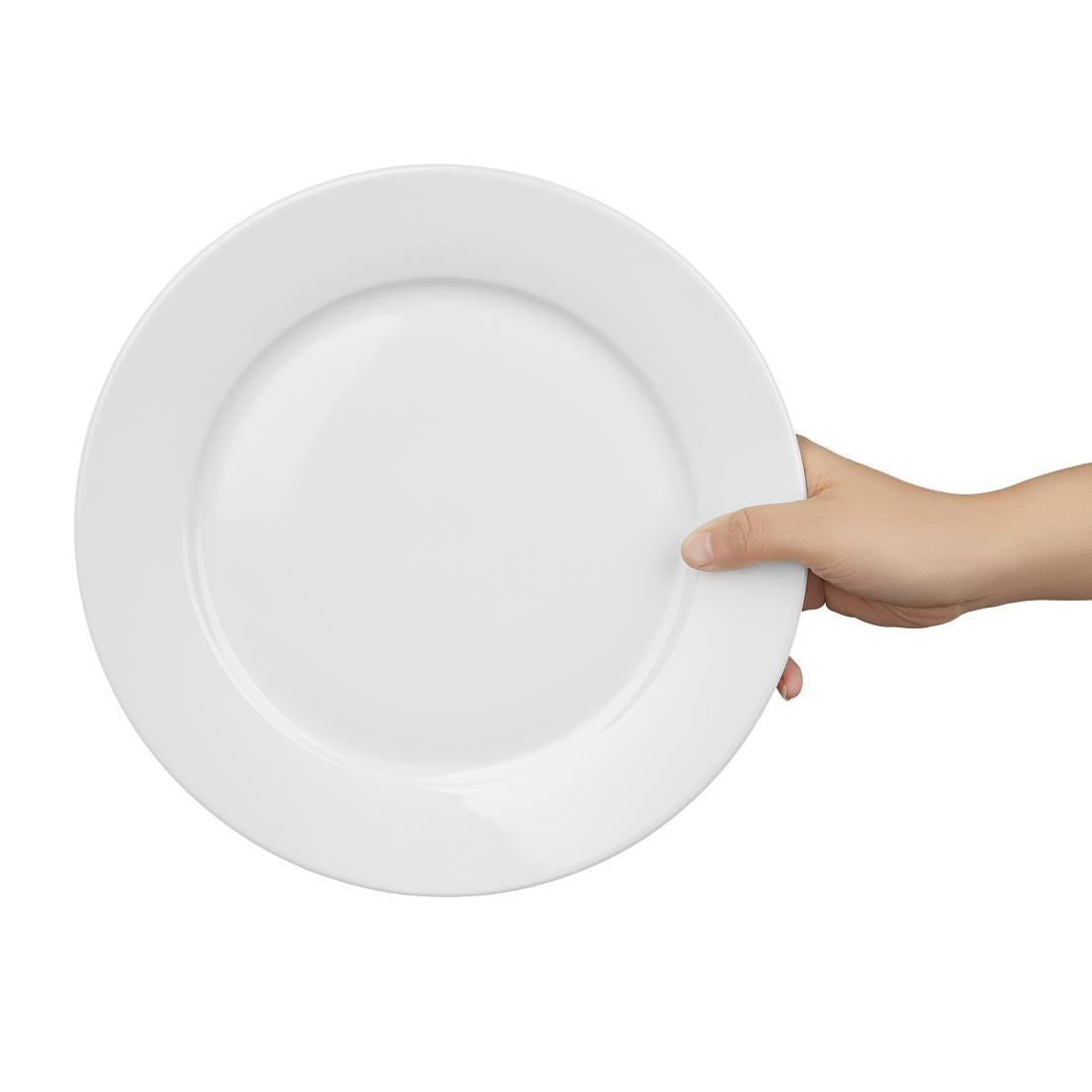 Olympia Whiteware Wide Rimmed Plate - 250m (12 Pack) (250(Ø)mm | Pack Quantity: 12) • PAS-CB481