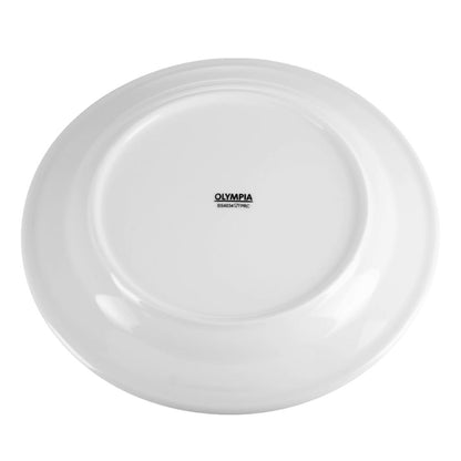 Olympia Whiteware Wide Rimmed Plate - 250m (12 Pack) (250(Ø)mm | Pack Quantity: 12) • PAS-CB481