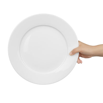 Olympia Whiteware Wide Rimmed Plate - 280mm (6 Pack) (280mm | Pack Quantity: 6) • PAS-CB482