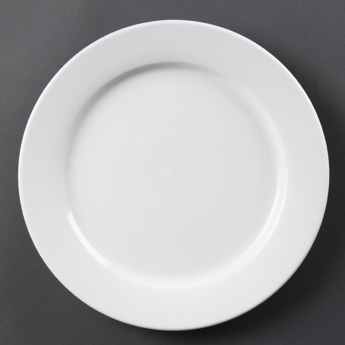 Olympia Whiteware Wide Rimmed Plates 280mm (6 Pack) (Pack of 6) • PAS-CB482
