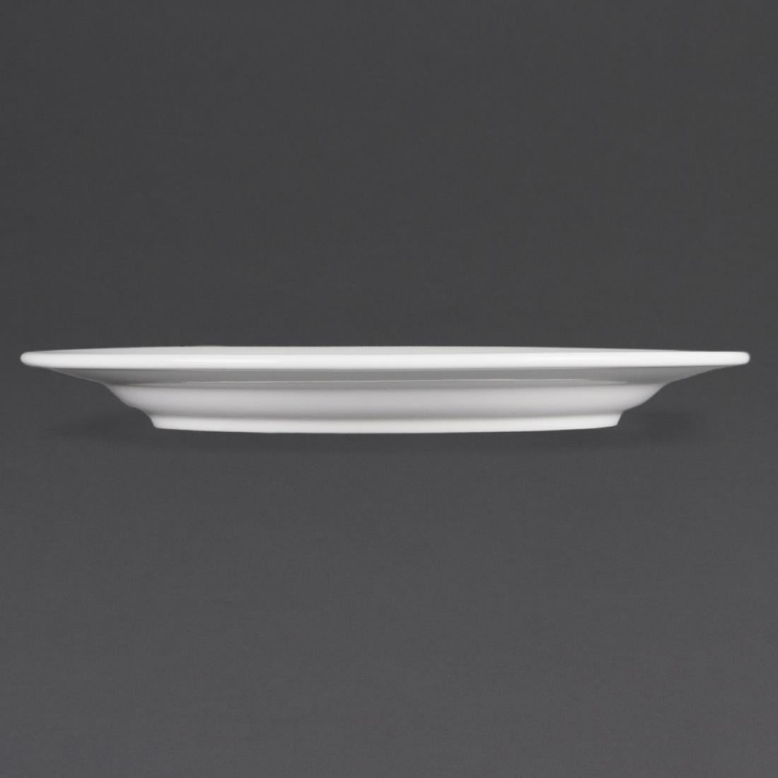 Olympia Whiteware Wide Rimmed Plate - 280mm (6 Pack) (280mm | Pack Quantity: 6) • PAS-CB482