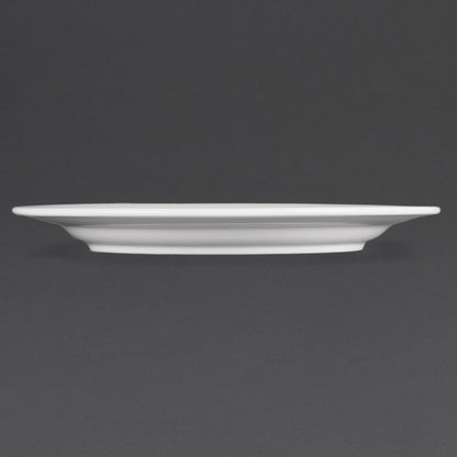 Olympia Whiteware Wide Rimmed Plate - 280mm (6 Pack) (280mm | Pack Quantity: 6) • PAS-CB482