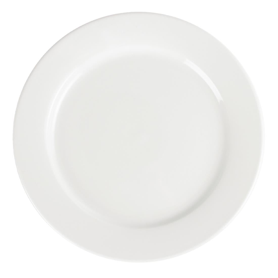 Olympia Whiteware Wide Rimmed Plates 280mm (6 Pack) (Pack of 6) • PAS-CB482