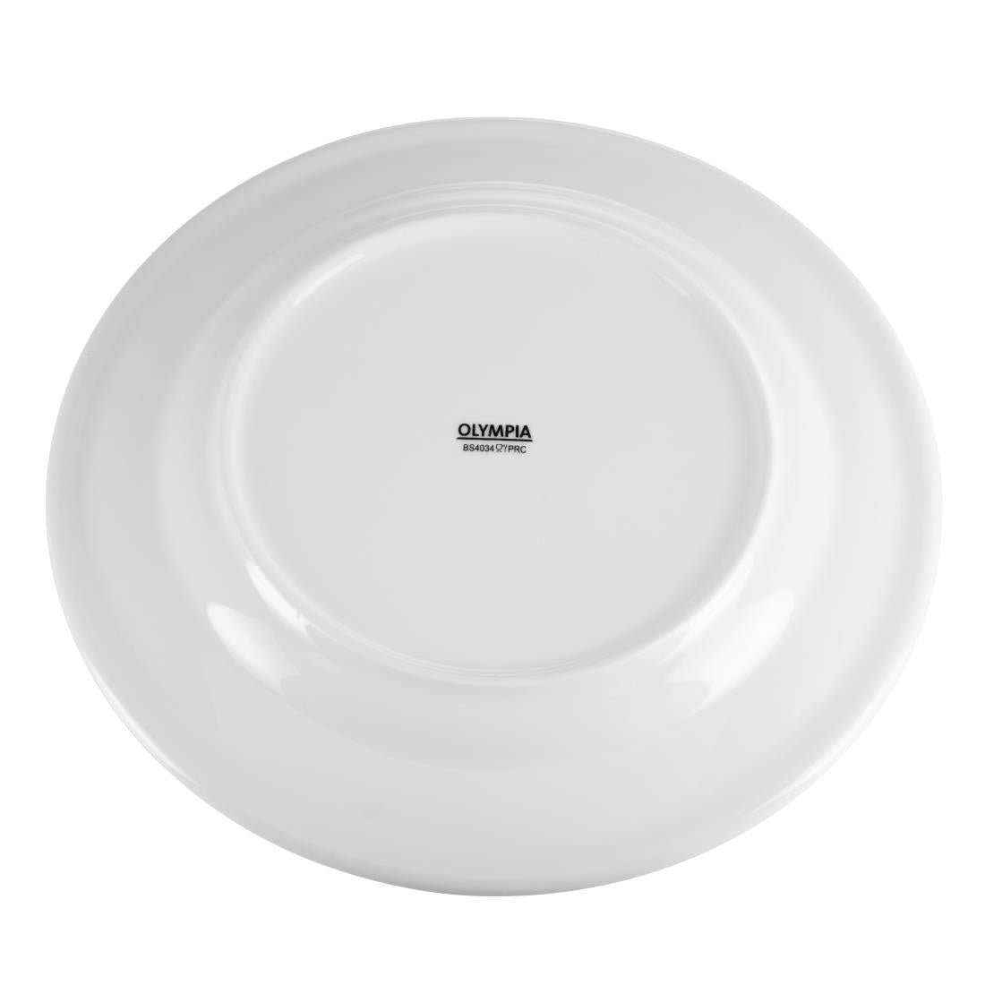 Olympia Whiteware Wide Rimmed Plates 280mm (6 Pack) (Pack of 6) • PAS-CB482