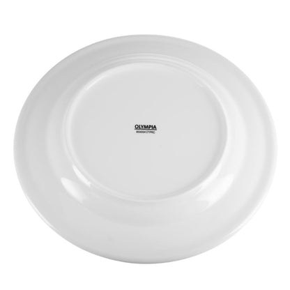 Olympia Whiteware Wide Rimmed Plates 280mm (6 Pack) (Pack of 6) • PAS-CB482