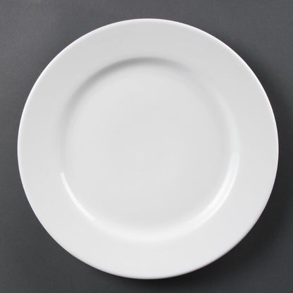 Olympia Whiteware Wide Rimmed Plates 310mm (6 Pack) (Pack of 6) • PAS-CB483