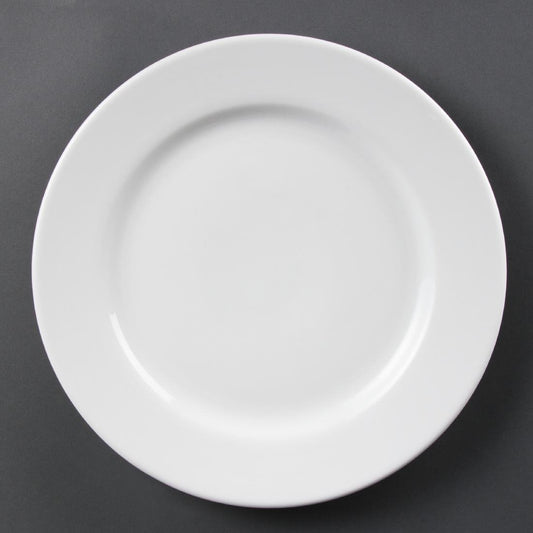 Olympia Whiteware Wide Rimmed Plates 310mm (6 Pack) (Pack of 6) • PAS-CB483