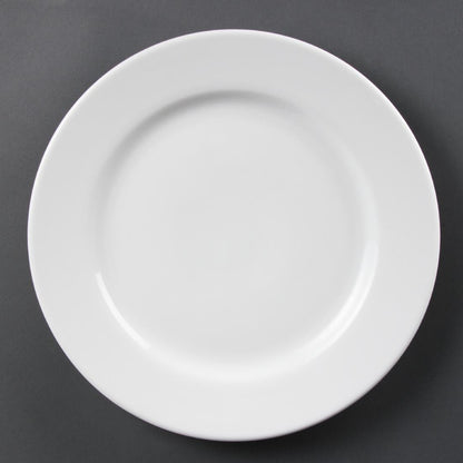 Olympia Whiteware Wide Rimmed Plate - 310mm (6 Pack) (310mm | Pack Quantity: 6) • PAS-CB483