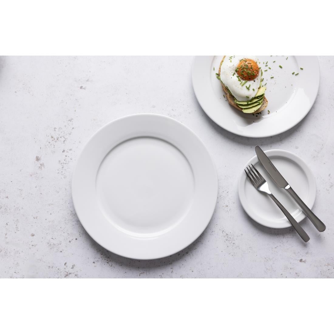 Olympia Whiteware Wide Rimmed Plates 310mm (6 Pack) (Pack of 6) • PAS-CB483