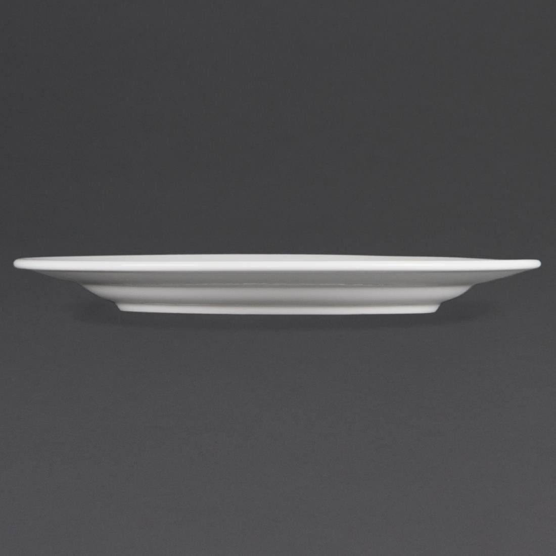 Olympia Whiteware Wide Rimmed Plates 310mm (6 Pack) (Pack of 6) • PAS-CB483
