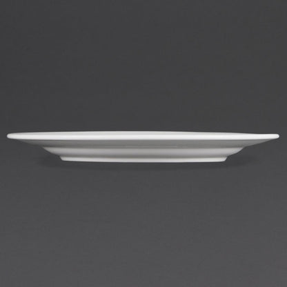 Olympia Whiteware Wide Rimmed Plates 310mm (6 Pack) (Pack of 6) • PAS-CB483