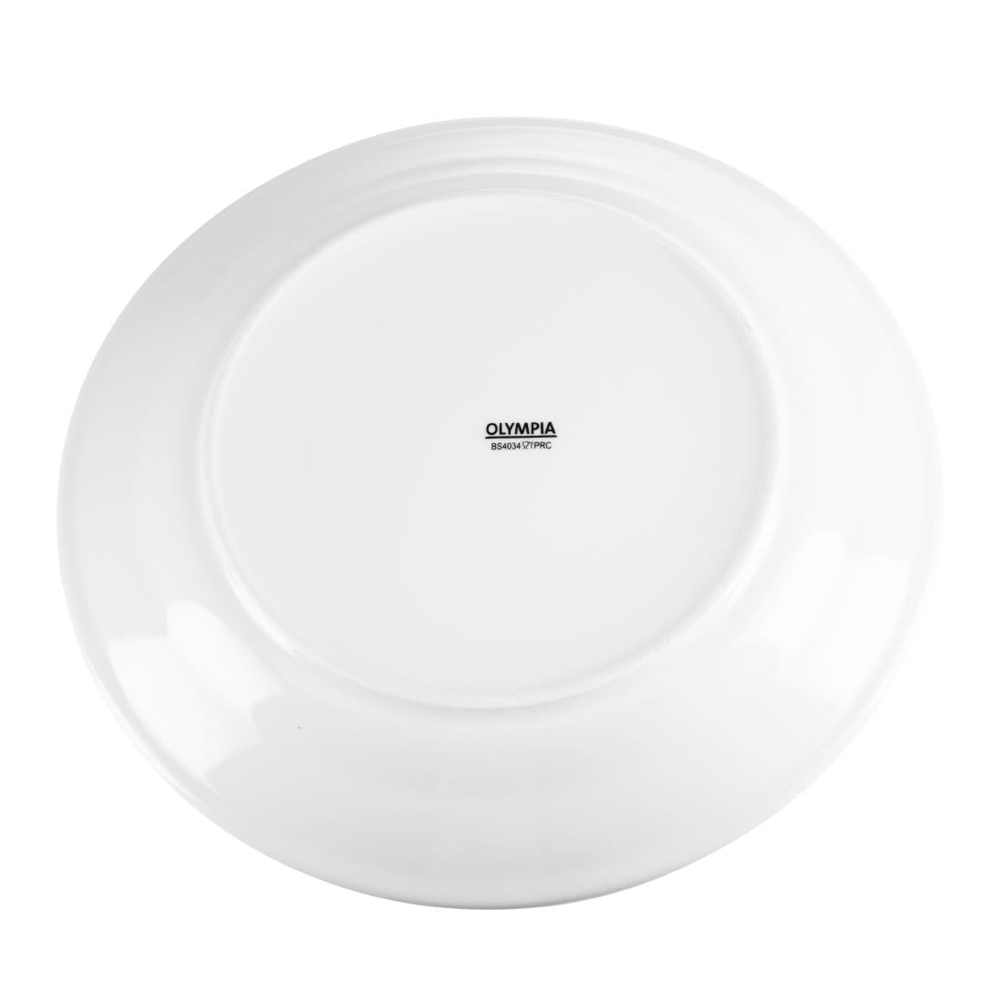 Olympia Whiteware Wide Rimmed Plate - 310mm (6 Pack) (310mm | Pack Quantity: 6) • PAS-CB483