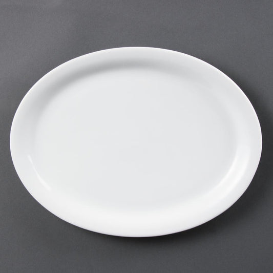 Olympia Whiteware Oval Plate/Platter - 295mm (6 Pack) (295(Ø)mm. Pack quantity: 6) • PAS-CB484