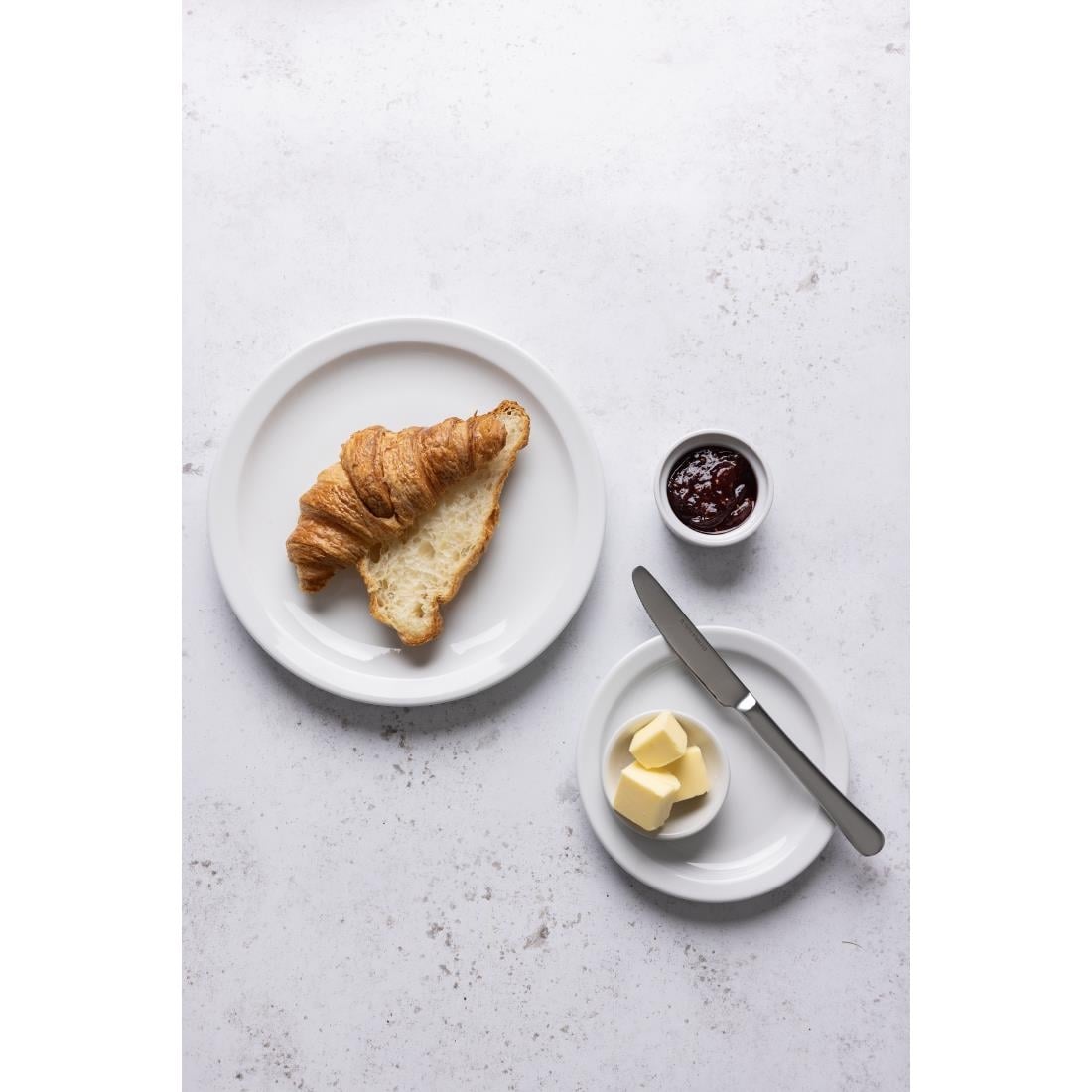 Olympia Whiteware Narrow Rimmed Plate - 180mm (12 Pack) (180(Ø)mm. Pack quantity: 12) • PAS-CB487