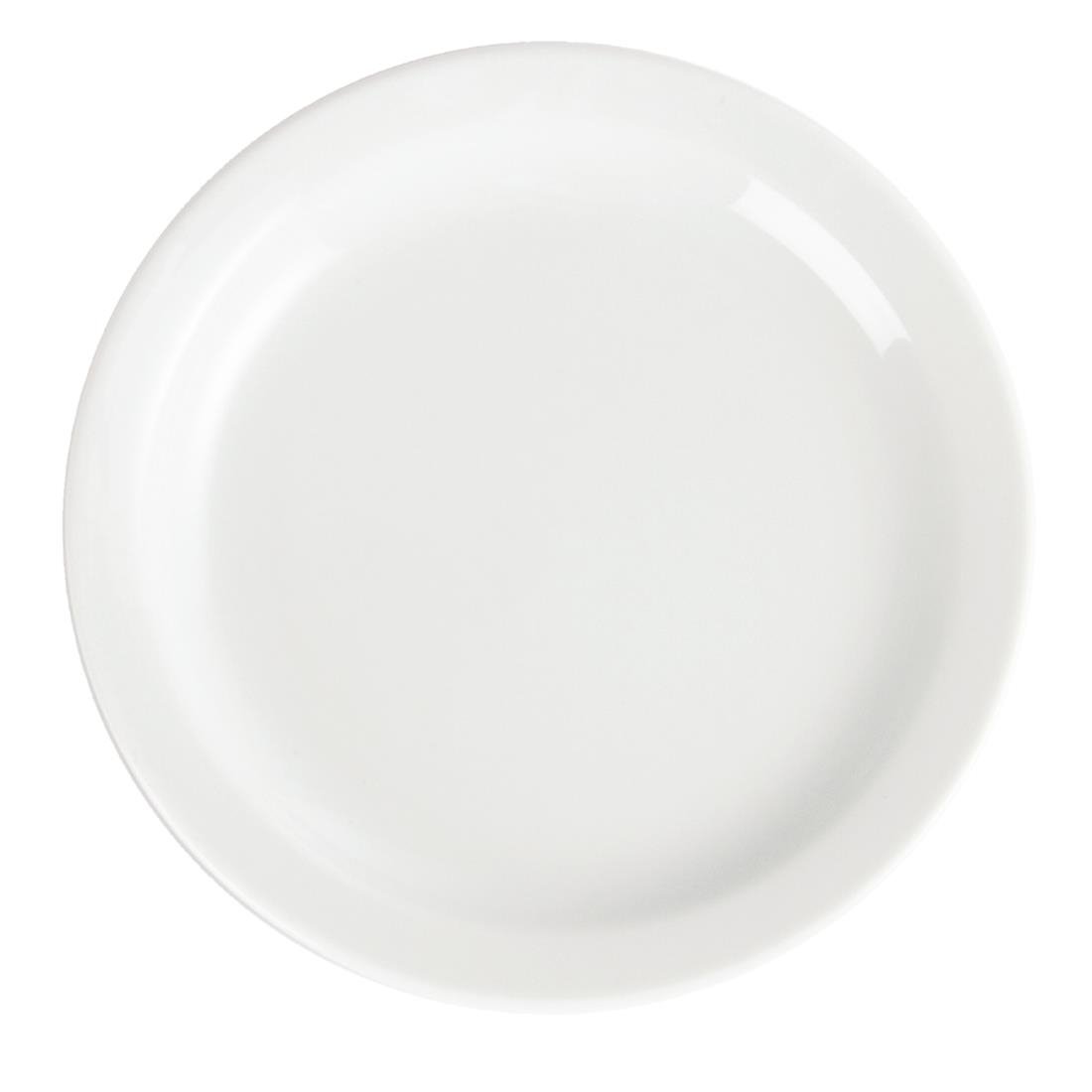 Olympia Whiteware Narrow Rimmed Plates 150mm (12 Pack) (Pack of 12) • PAS-CB486
