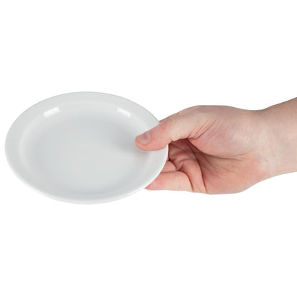 Olympia Whiteware Narrow Rimmed Plate - 150mm (12 Pack) (150(Ø)mm. Pack quantity: 12) • PAS-CB486