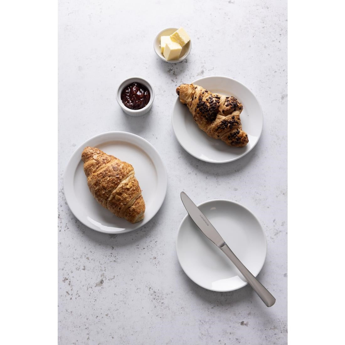 Olympia Whiteware Narrow Rimmed Plate - 150mm (12 Pack) (150(Ø)mm. Pack quantity: 12) • PAS-CB486