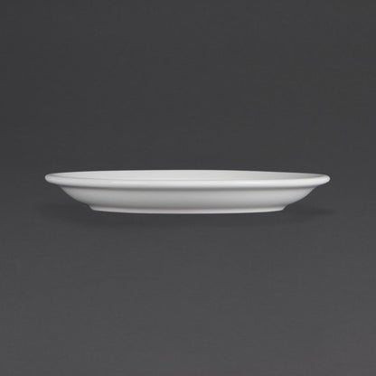 Olympia Whiteware Narrow Rimmed Plates 180mm (12 Pack) (Pack of 12) • PAS-CB487