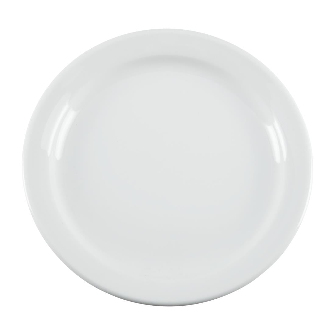 Olympia Whiteware Narrow Rimmed Plates 180mm (12 Pack) (Pack of 12) • PAS-CB487