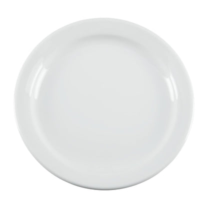 Olympia Whiteware Narrow Rimmed Plates 180mm (12 Pack) (Pack of 12) • PAS-CB487