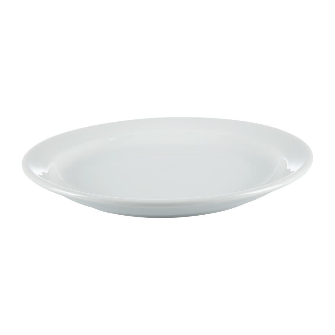 Olympia Whiteware Narrow Rimmed Plates 180mm (12 Pack) (Pack of 12) • PAS-CB487
