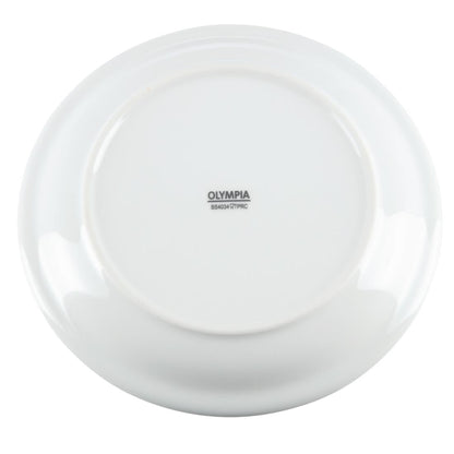 Olympia Whiteware Narrow Rimmed Plate - 180mm (12 Pack) (180(Ø)mm. Pack quantity: 12) • PAS-CB487