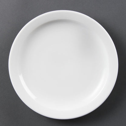 Olympia Whiteware Narrow Rimmed Plates 200mm (12 Pack) (Pack of 12) • PAS-CB488