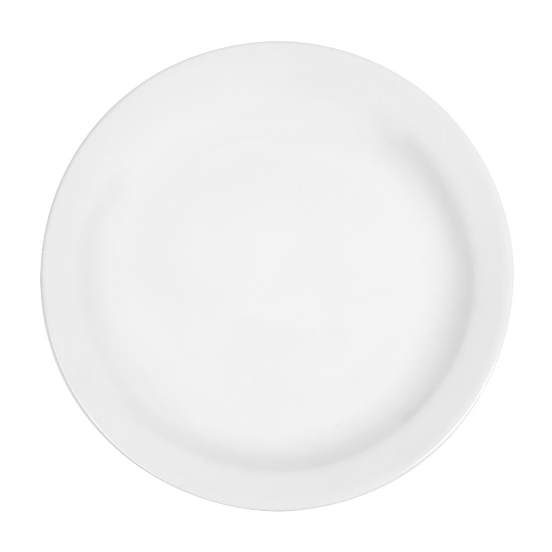 Olympia Whiteware Narrow Rimmed Plate - 200mm (12 Pack) (200(Ø)mm. Pack quantity: 12) • PAS-CB488