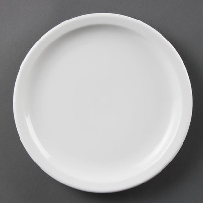 Olympia Whiteware Narrow Rimmed Plates 230mm (12 Pack) (Pack of 12) • PAS-CB489