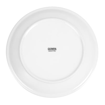Olympia Whiteware Narrow Rimmed Plates 250mm (12 Pack) (Pack of 12) • PAS-CB490