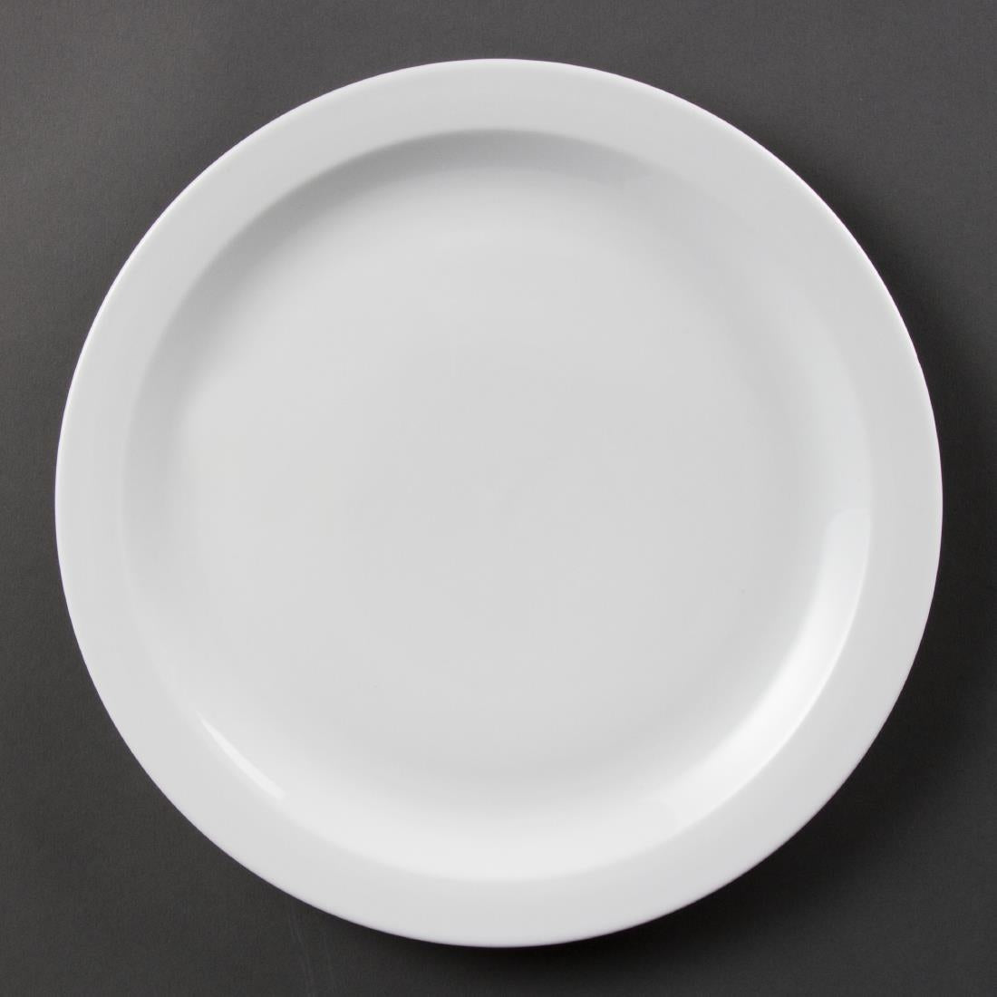 Olympia Whiteware Narrow Rimmed Plates 280mm (6 Pack) (Pack of 6) • PAS-CB491