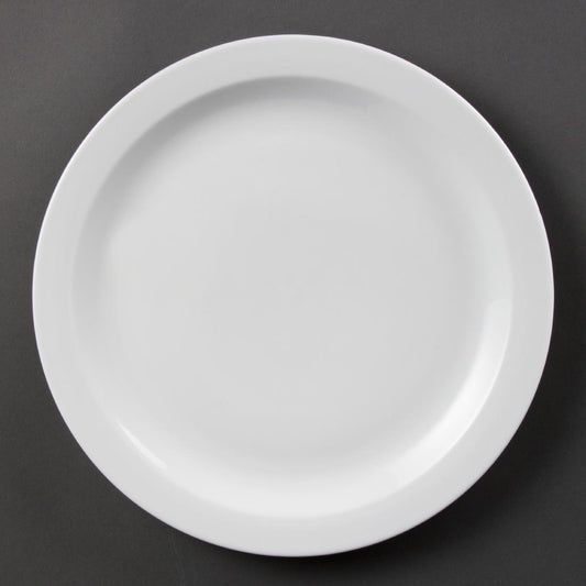 Olympia Whiteware Narrow Rimmed Plates 280mm (6 Pack) (Pack of 6) • PAS-CB491
