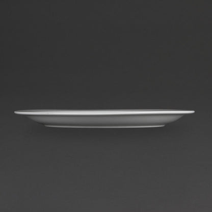 Olympia Whiteware Narrow Rimmed Plates 280mm (6 Pack) (Pack of 6) • PAS-CB491