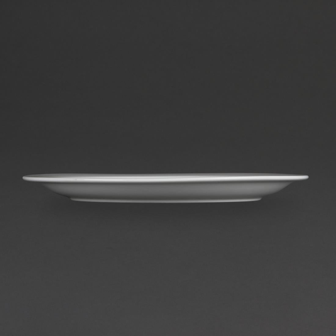 Olympia Whiteware Narrow Rimmed Plate - 280mm (6 Pack) (280(Ø)mm. Pack quantity: 6) • PAS-CB491