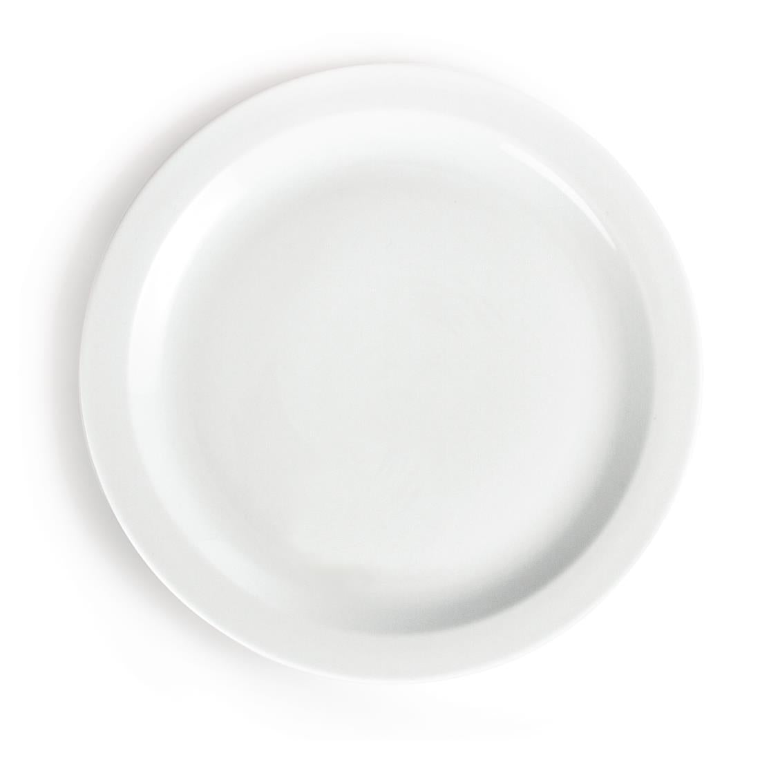 Olympia Whiteware Narrow Rimmed Plates 280mm (6 Pack) (Pack of 6) • PAS-CB491