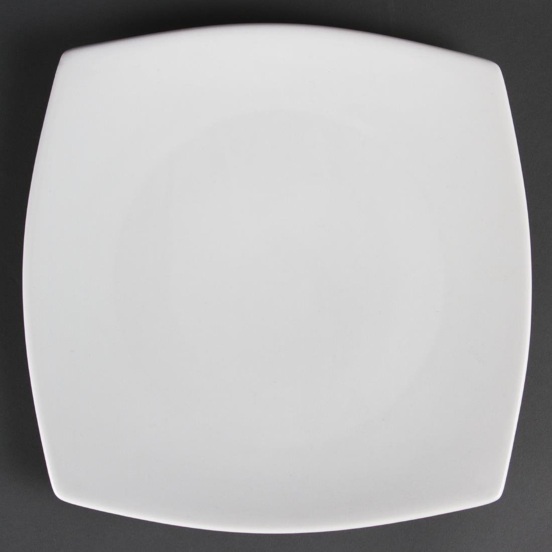 Olympia Whiteware Rounded Square Plates 270mm (6 Pack) (Pack of 6) • PAS-CB493