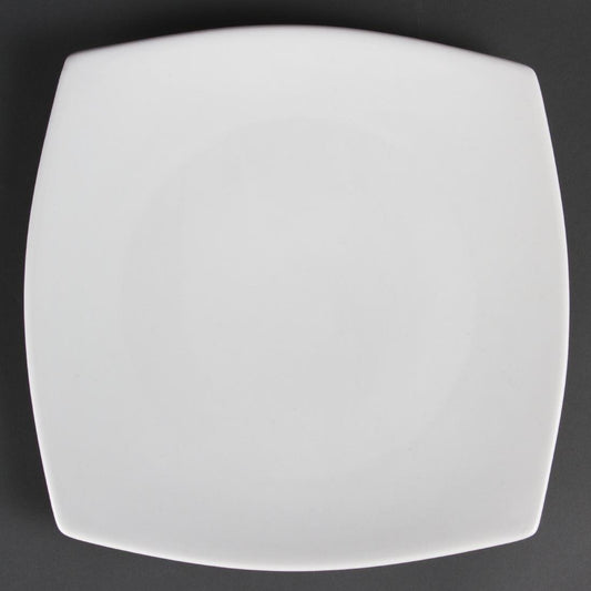 Olympia Whiteware Rounded Square Plates 270mm (6 Pack) (Pack of 6) • PAS-CB493