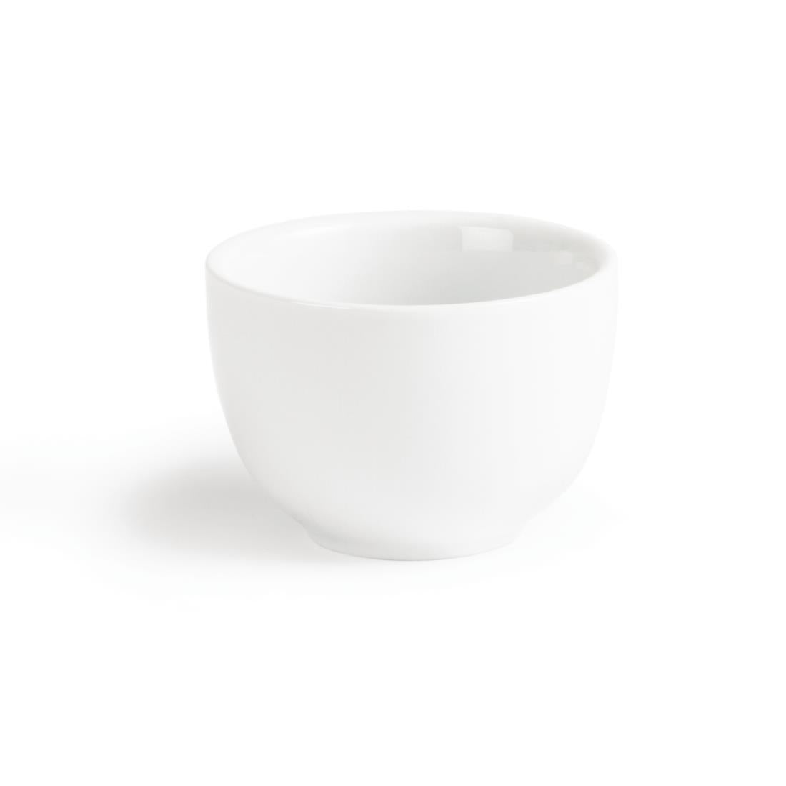 Olympia Whiteware Chinese Tea Cup - 110ml 3.71fl oz (12 Pack) (Size: 70mm / 2¾" | White | Pack Quantity: 12) • PAS-CB495