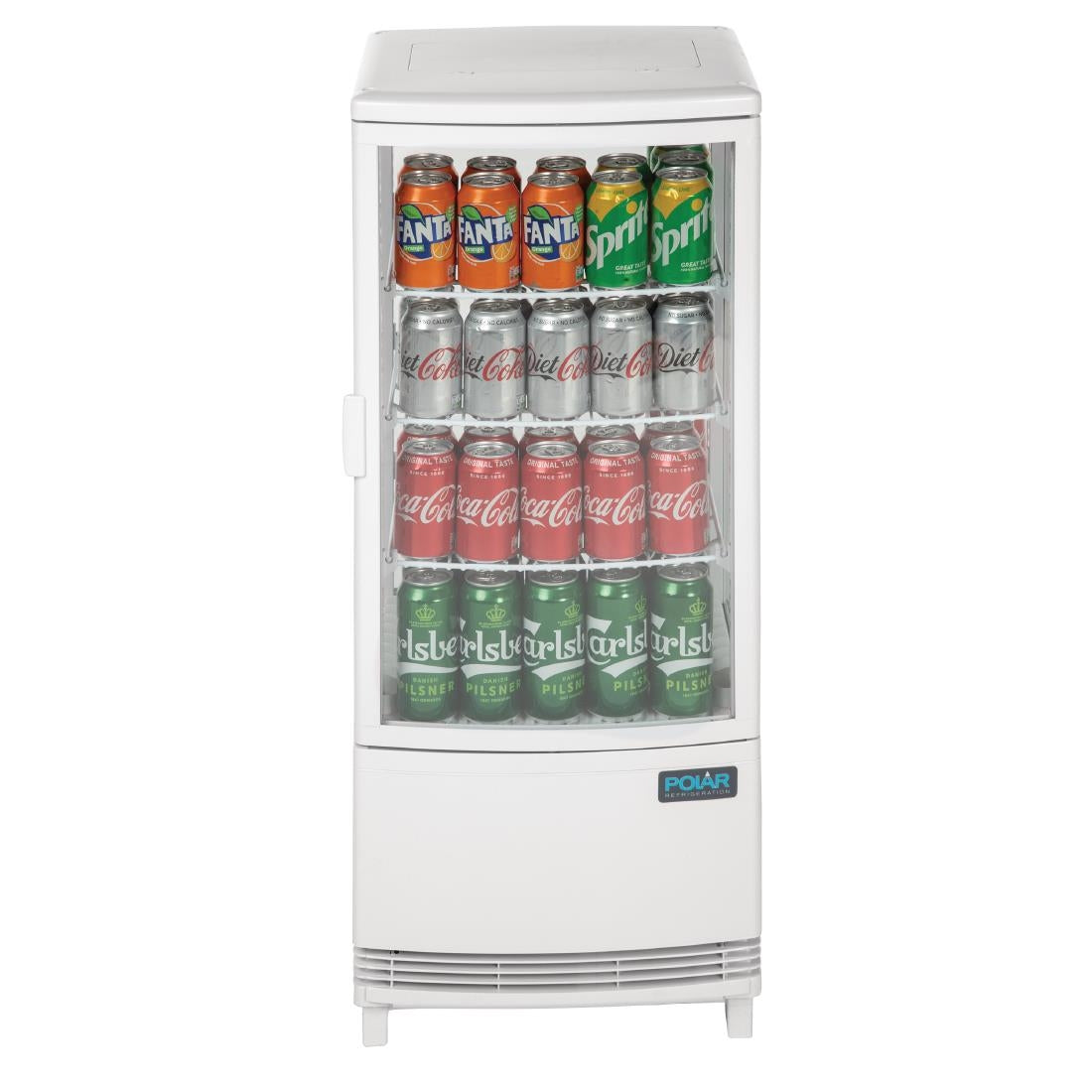 Polar C-Series Energy Efficient Curved Door Display Fridge White 86Ltr • PAS-CX576-A